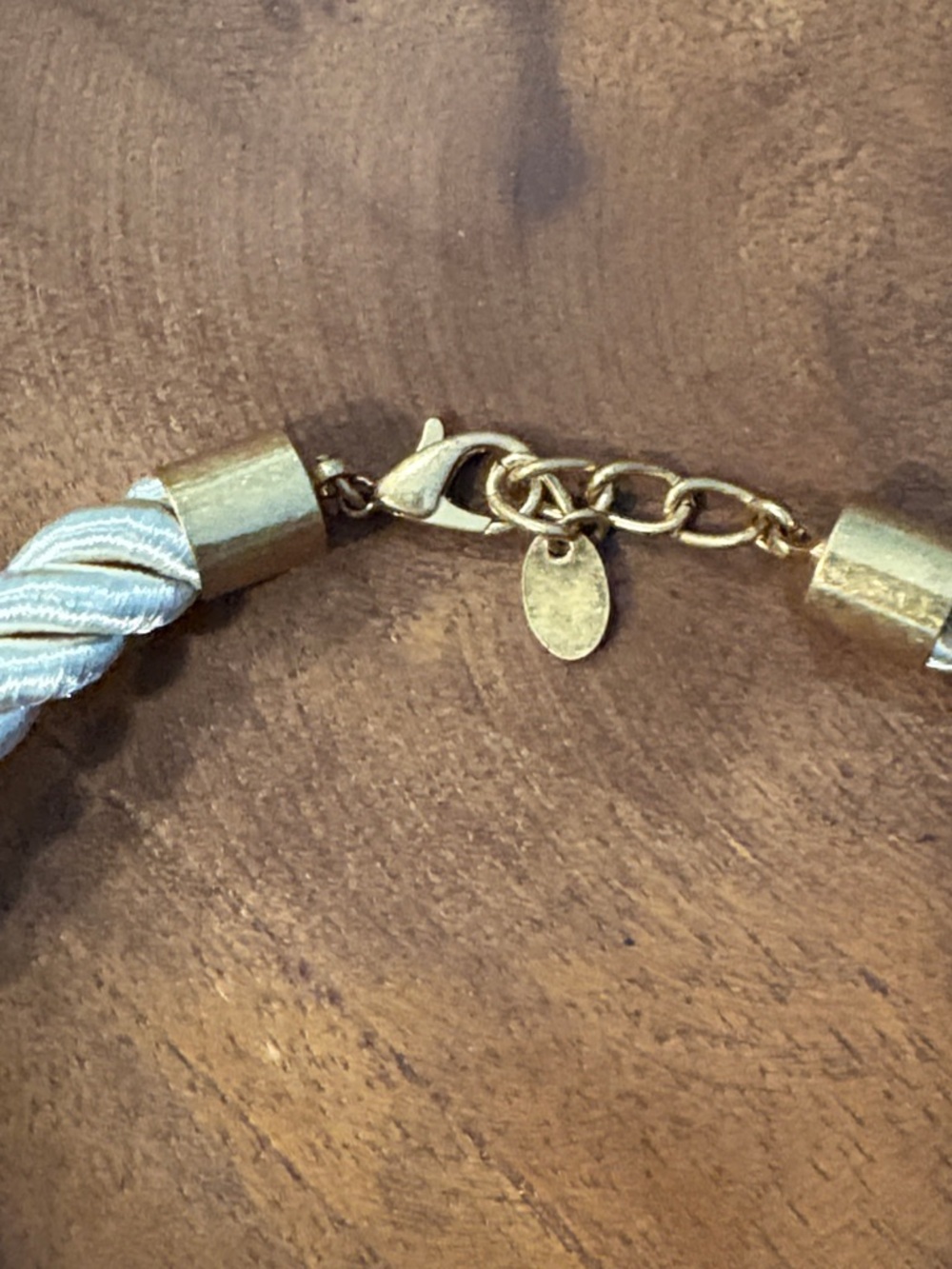 Zara Gold Starfish Pendant on Cream Twisted Cord - Picture 3 of 12